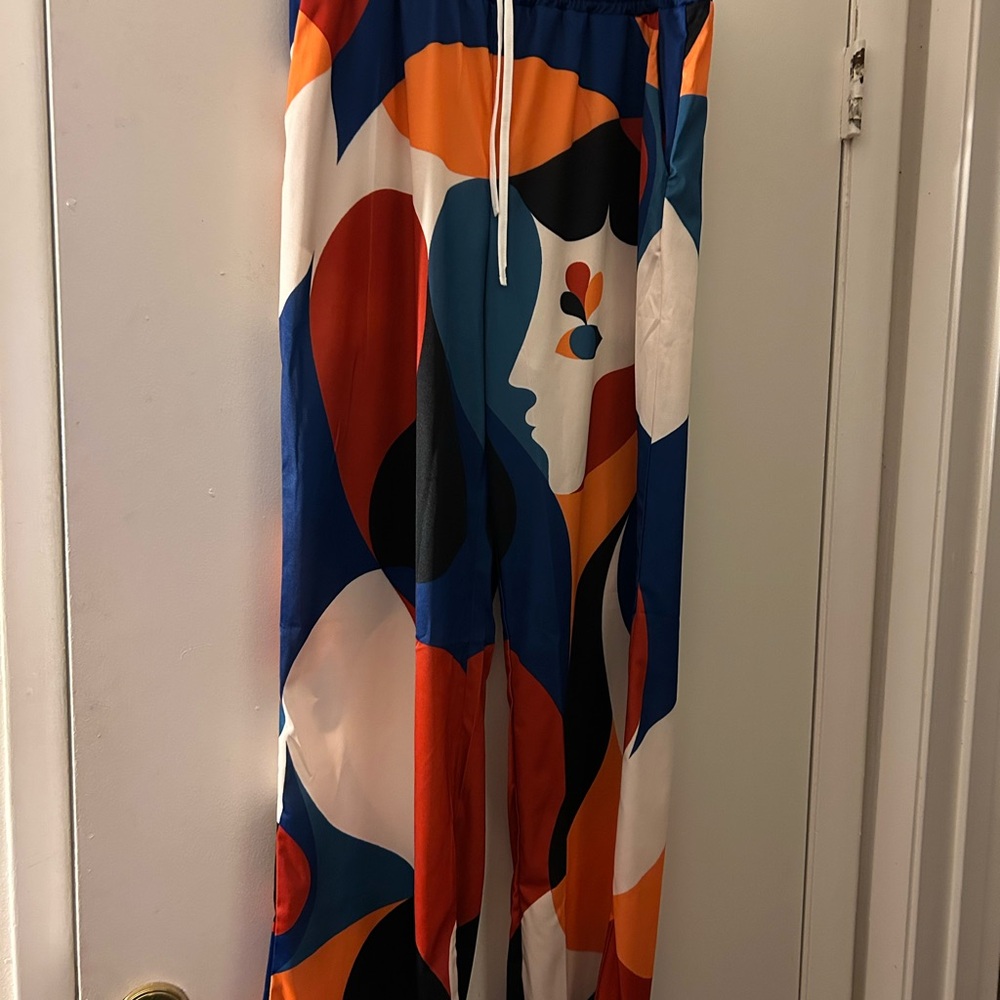 All Over Print Drawstring Pants - Picture 3 of 6